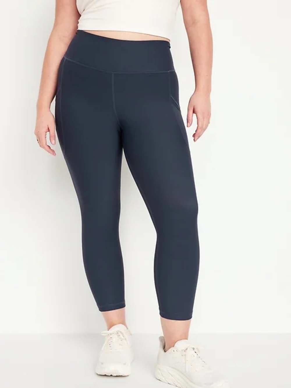 Old Navy Active Powersoft High-Rise Go Dry Pocket Leggings Navy Blue XL